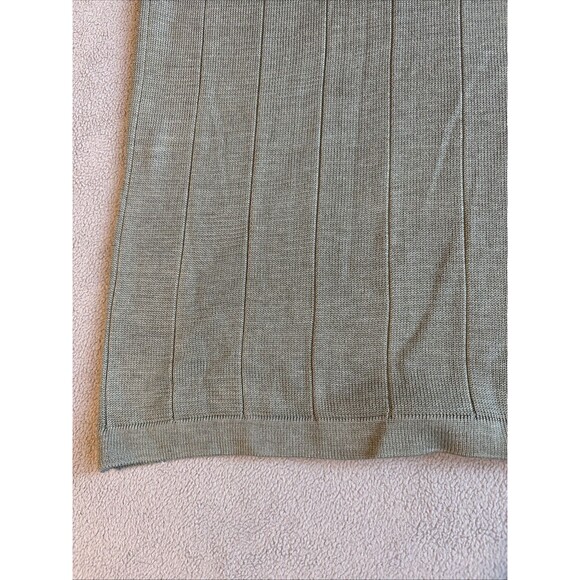 Dockers Knit Shirt Silk Blend Pullover Round Neck SS Sage Green Mens L-44 Chest - Picture 6 of 9